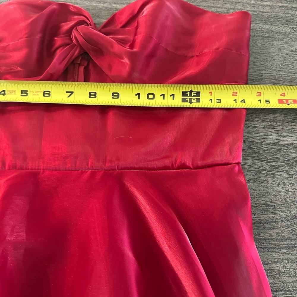 Jules&Cleo Elegant Strapless Red Evening Dress - Picture 11 of 13